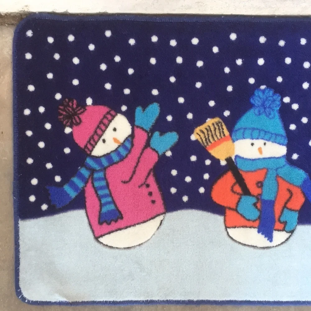 SNOWMEN Playing in the Snow Rug 21” x 32.75